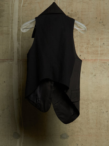 IfSixWasNine Early 00s 'NO. JK-PAPILLON/NS 677D' Asymmetric Pointed Collared Vest