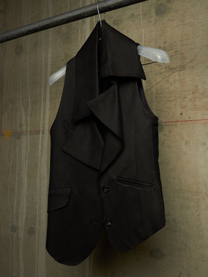 IfSixWasNine Early 00s 'NO. JK-PAPILLON/NS 677D' Asymmetric Pointed Collared Vest