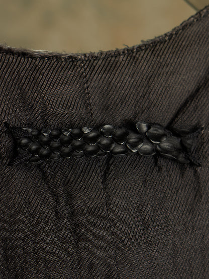 IfSixWasNine Early 00s 'NO. SLIP VEST/M 6121GK' Black Jacquard Vest
