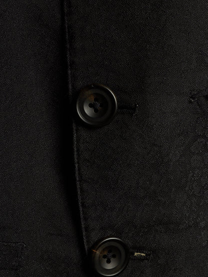 IfSixWasNine Early 00s 'NO. SLIP VEST/M 6121GK' Black Jacquard Vest