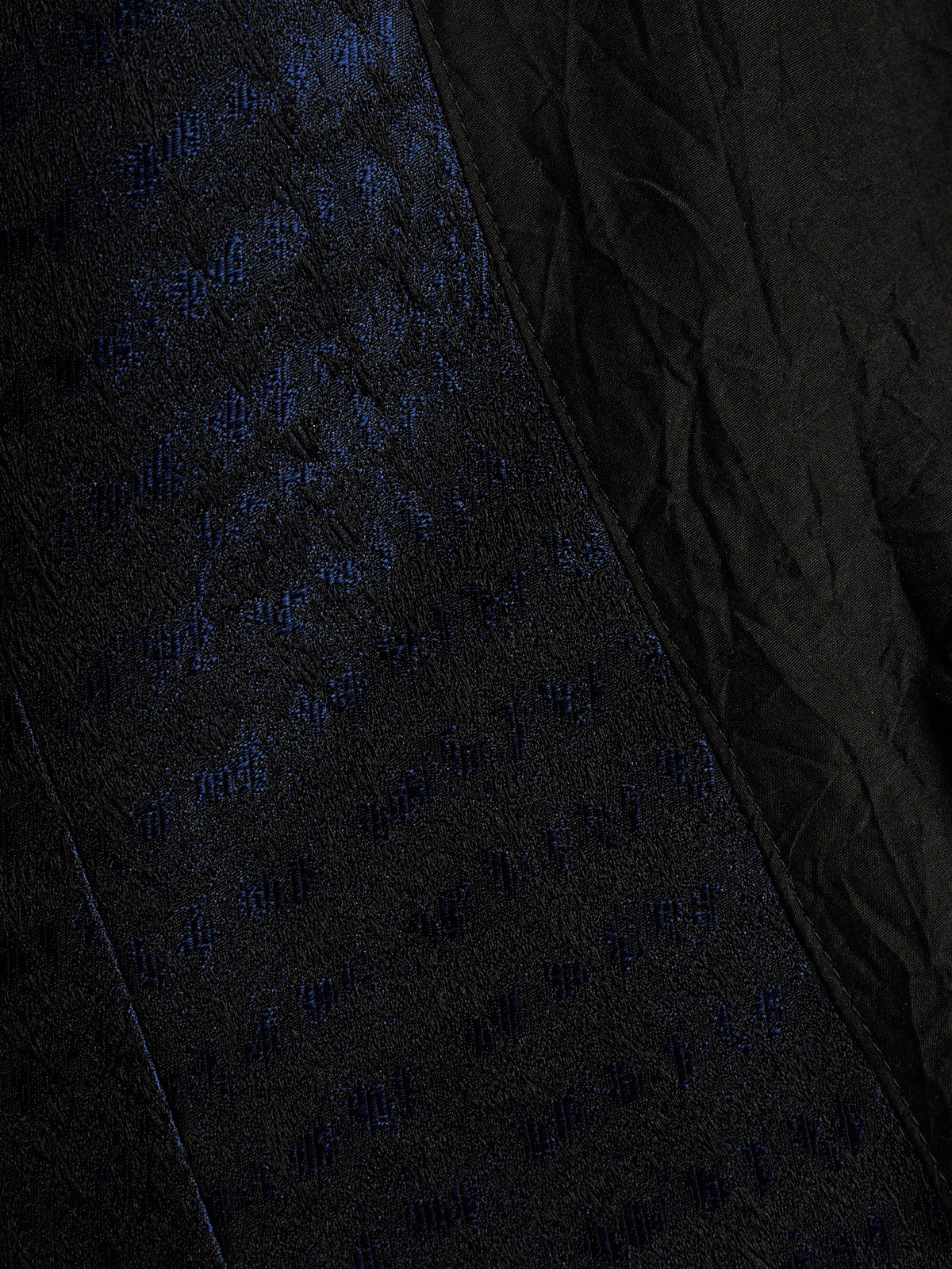 IfSixWasNine Early 00s 'NO. SLIP VEST+SKL 2120T0' Midnight Blue Silk Jacquard Skull Button Vest