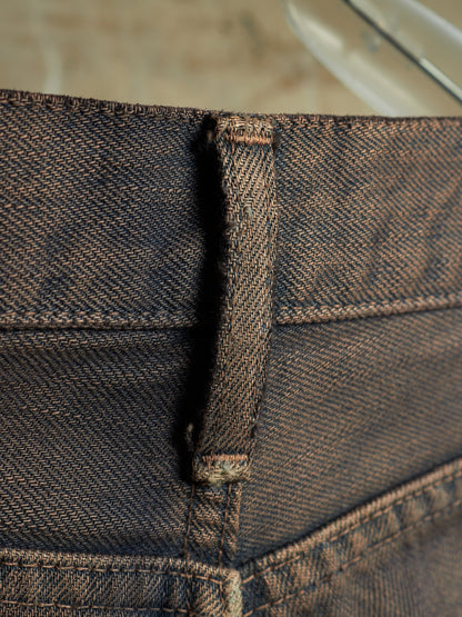IfSixWasNine Early 00s 'NO. MUD MAX/SBCM 0305ADK' Distressed Flared Denim