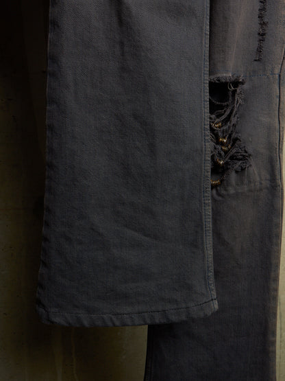 IfSixWasNine Early 00s 'NO. MUD MAX/SBCM 0305ADK' Distressed Flared Denim
