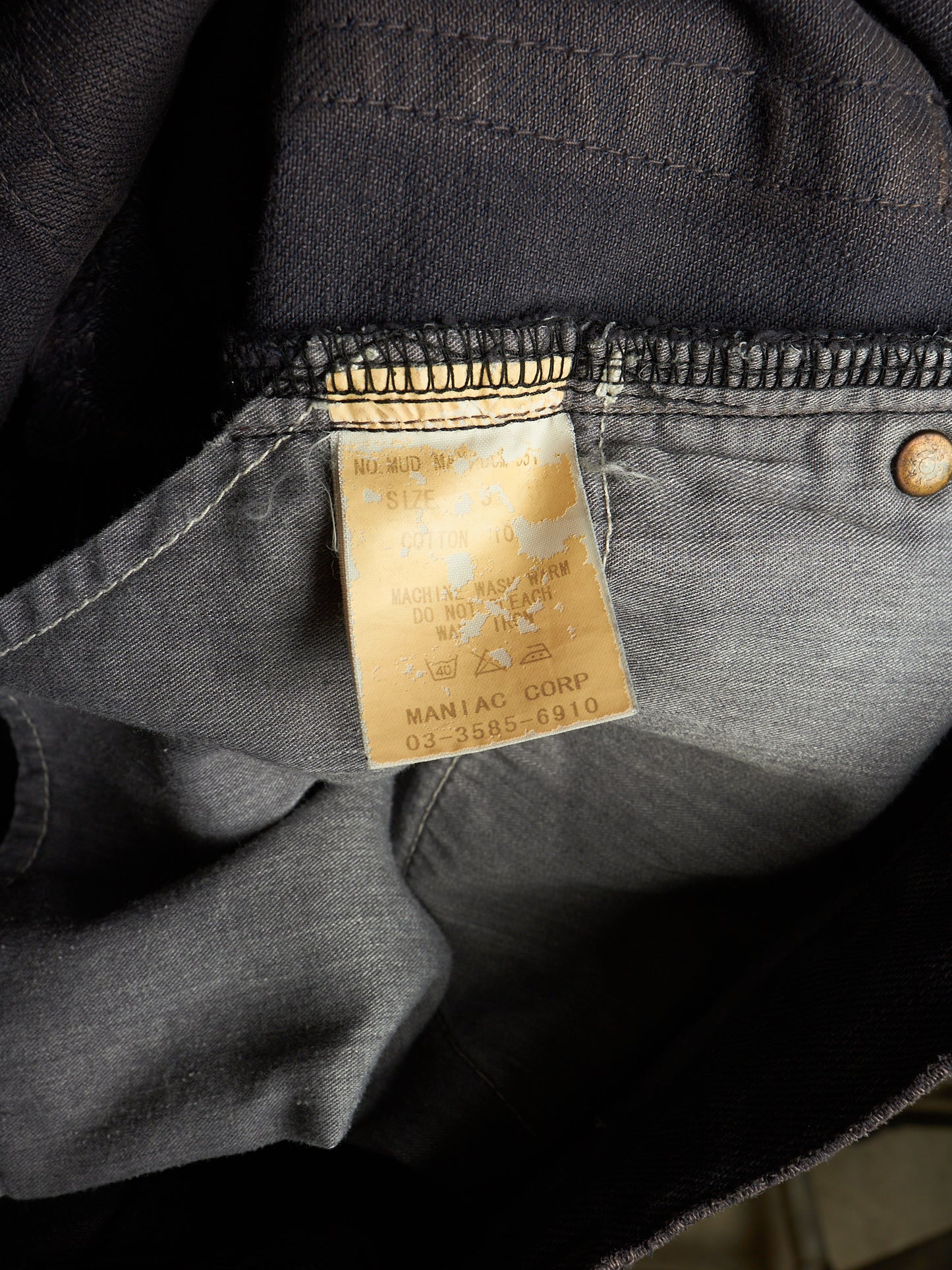 IfSixWasNine Early 00s 'NO. MUD MAX/SBCM 0305ADK' Distressed Flared Denim