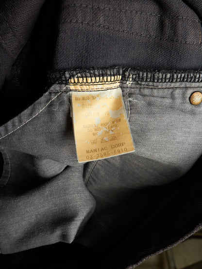 IfSixWasNine Early 00s 'NO. MUD MAX/SBCM 0305ADK' Distressed Flared Denim