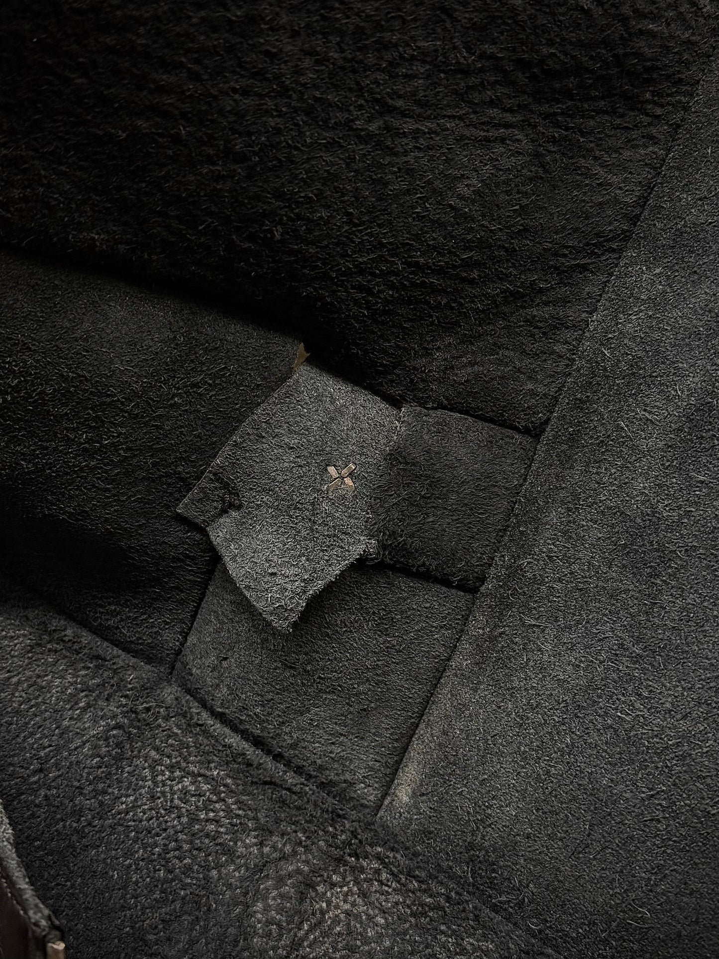 m.a+ by Maurizio Amadei 00s Bison Leather Square Patchwork Utility Bag detail | DRIEW GARMENTS
