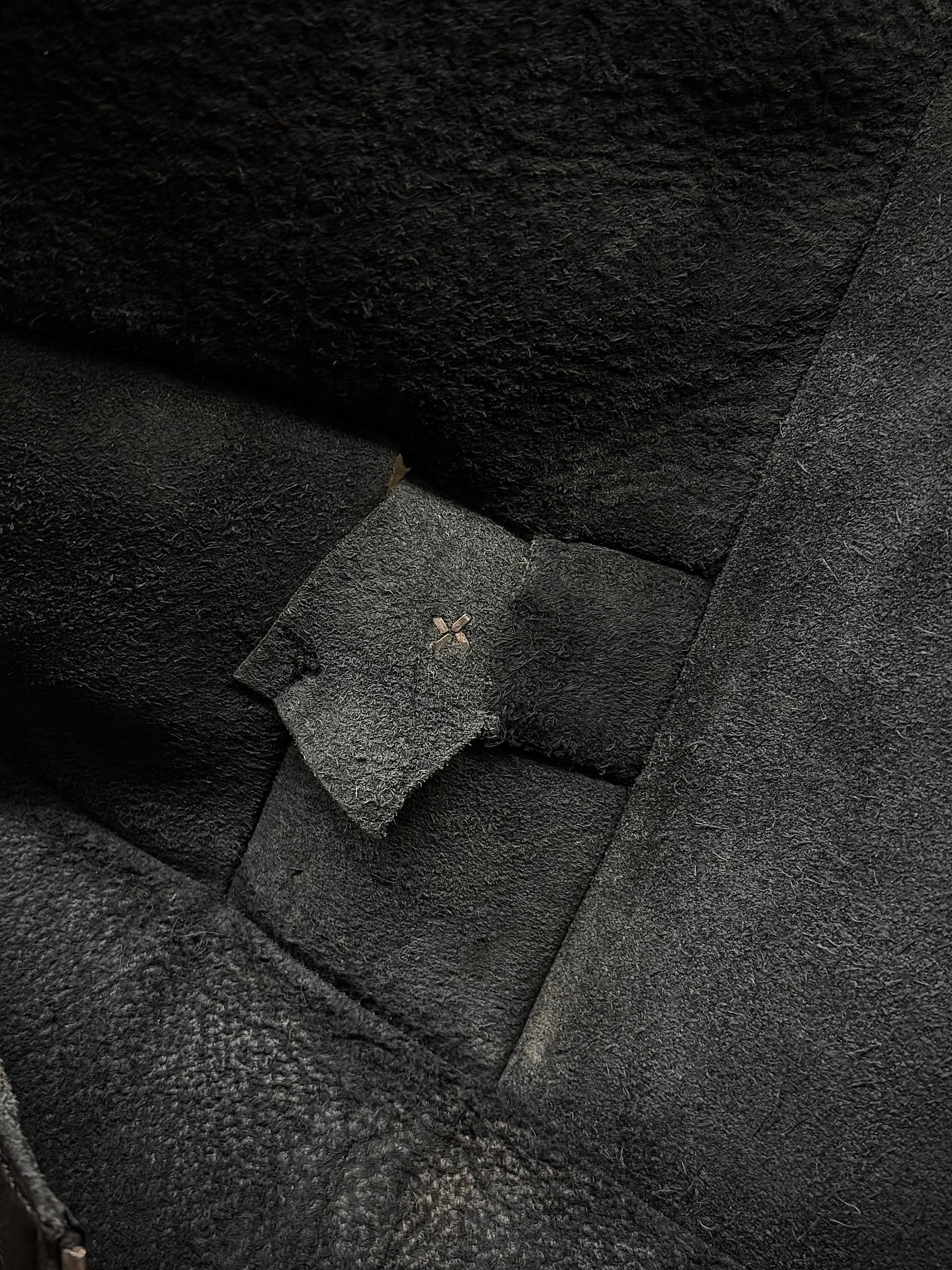 m.a+ by Maurizio Amadei 00s Bison Leather Square Patchwork Utility Bag detail | DRIEW GARMENTS