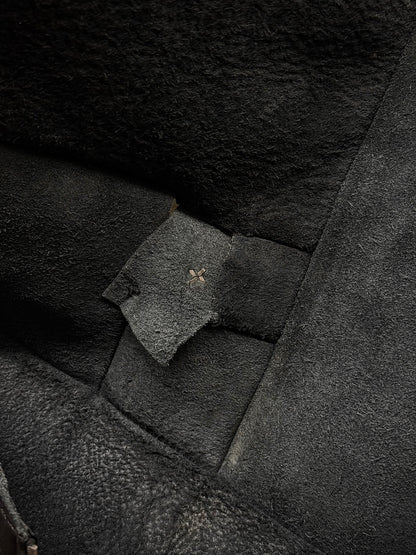 m.a+ by Maurizio Amadei 00s Bison Leather Square Patchwork Utility Bag detail | DRIEW GARMENTS