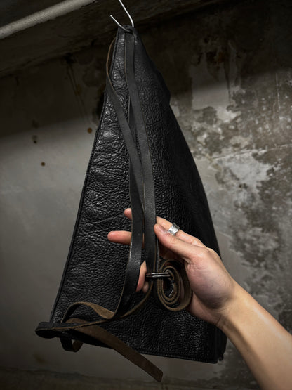 m.a+ by Maurizio Amadei 00s Bison Leather Square Patchwork Utility Bag detail | DRIEW GARMENTS
