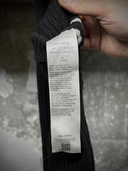 Rick Owens AW25 "CONCORDIANS" Virgin Wool Rib Knit Arm Warmers detail | DRIEW GARMENTS