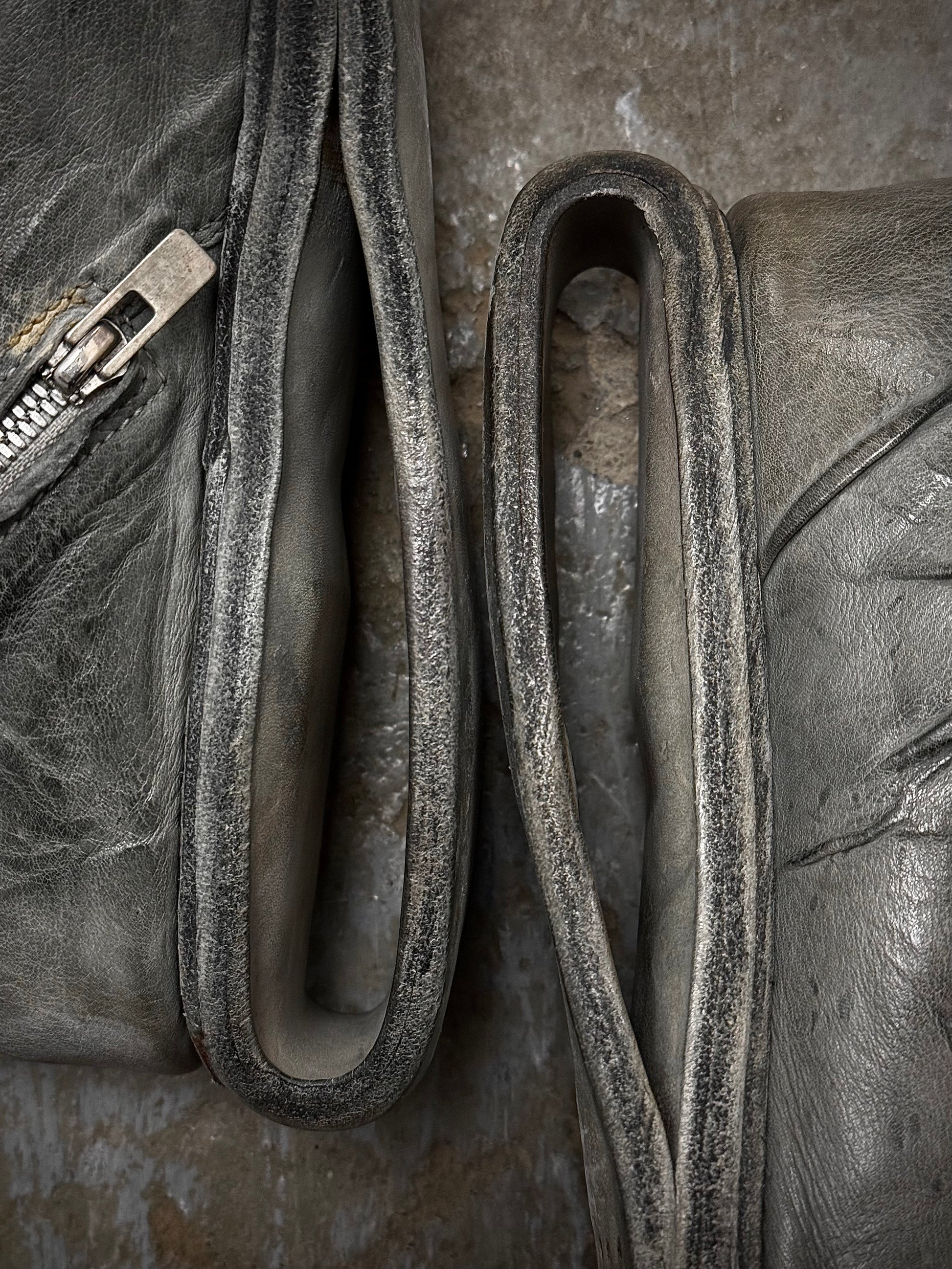 Carol Christian Poell ‘AM/2693P-IN ROOMS-PTC/19’ Object-dyed Kangaroo Leather Titanium Prosthetic U-S detail | DRIEW GARMENTS