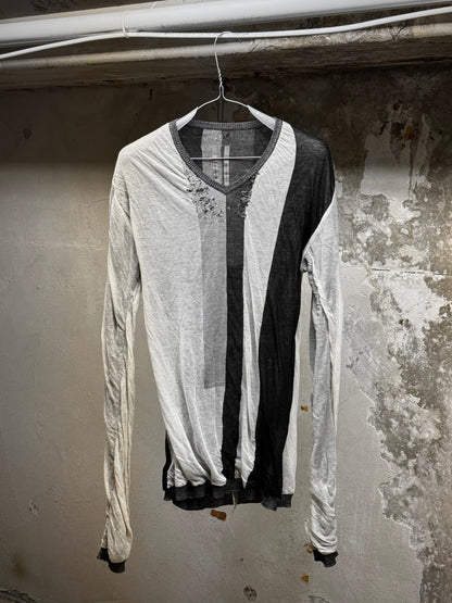 Rick Owens SS17 "WALRUS" Double Layer Multi Striped Long-sleeves | Archive Fashion Toronto