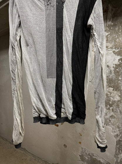 Rick Owens SS17 "WALRUS" Double Layer Multi Striped Long-sleeves detail | DRIEW GARMENTS