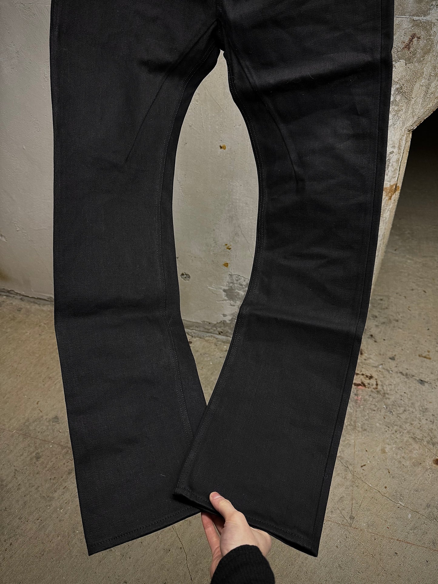 Rick Owens DRKSHDW AW23 "LUXOR" 16oz Japanese Selvedge 'Detroit Cut' Denim detail | DRIEW GARMENTS