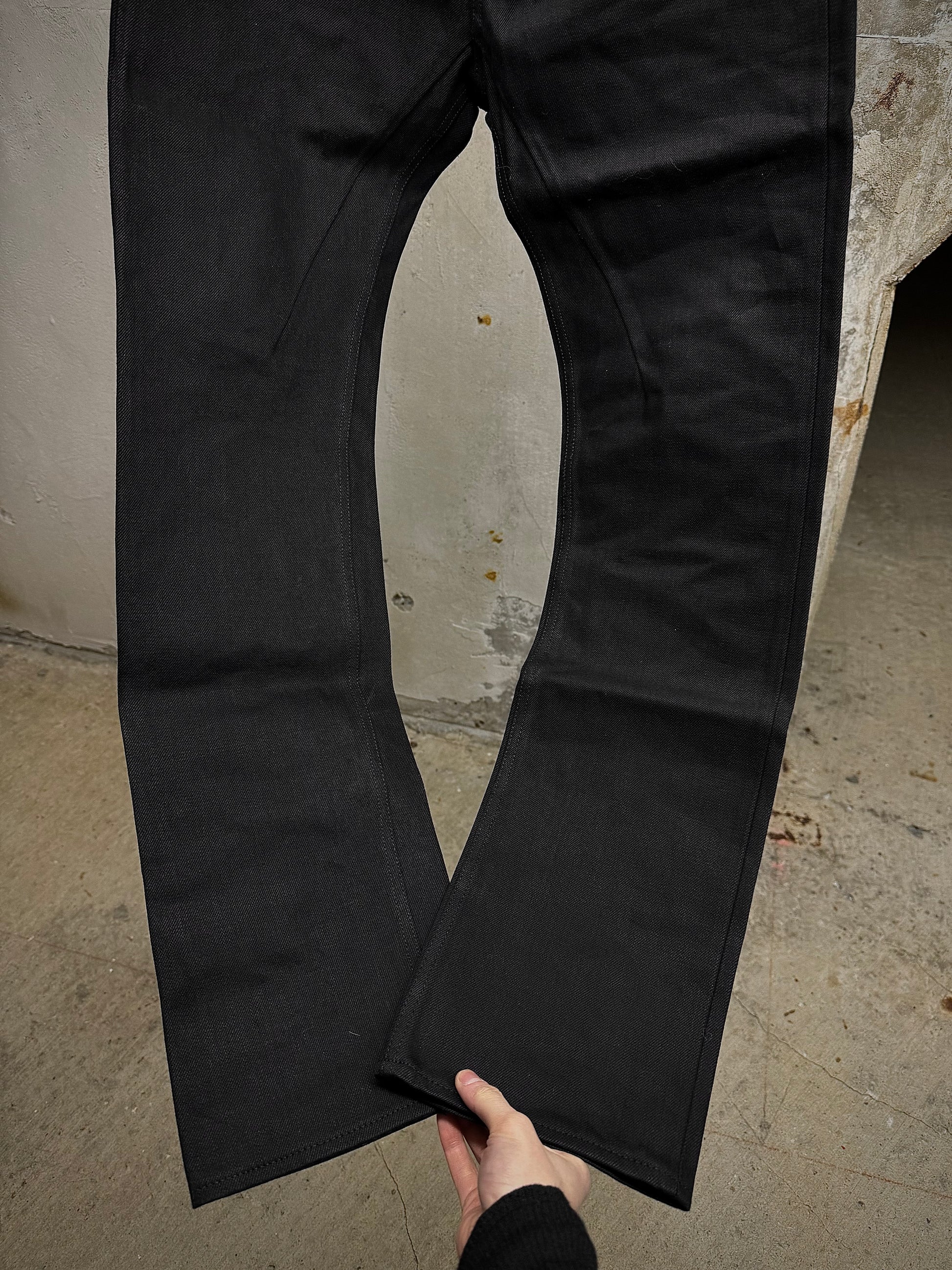 Rick Owens DRKSHDW AW23 "LUXOR" 16oz Japanese Selvedge 'Detroit Cut' Denim detail | DRIEW GARMENTS