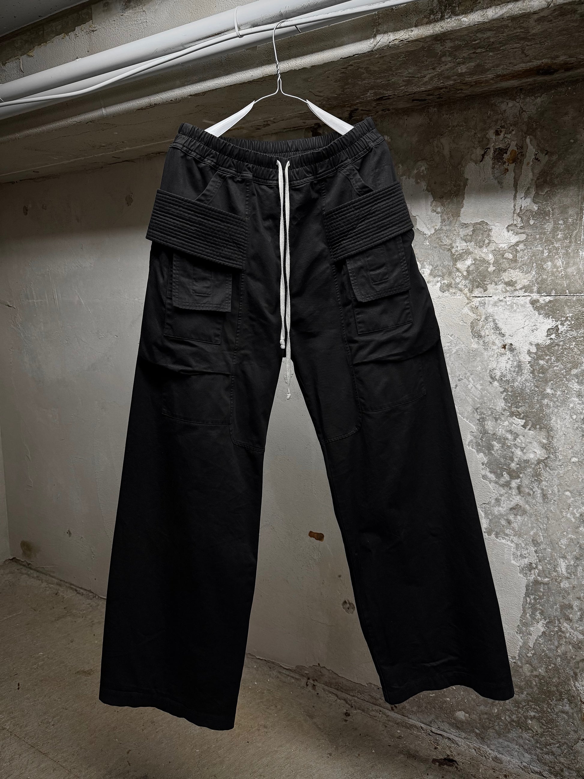 Rick Owens DRKSHDW AW24 "PORTERVILLE" Creatch Wide Cargo Pants | Archive Fashion Toronto