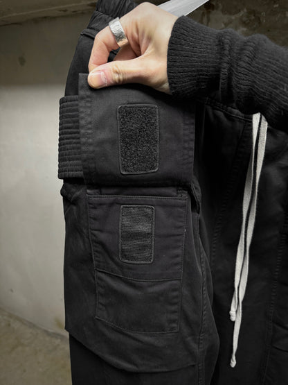 Rick Owens DRKSHDW AW24 "PORTERVILLE" Creatch Wide Cargo Pants detail | DRIEW GARMENTS