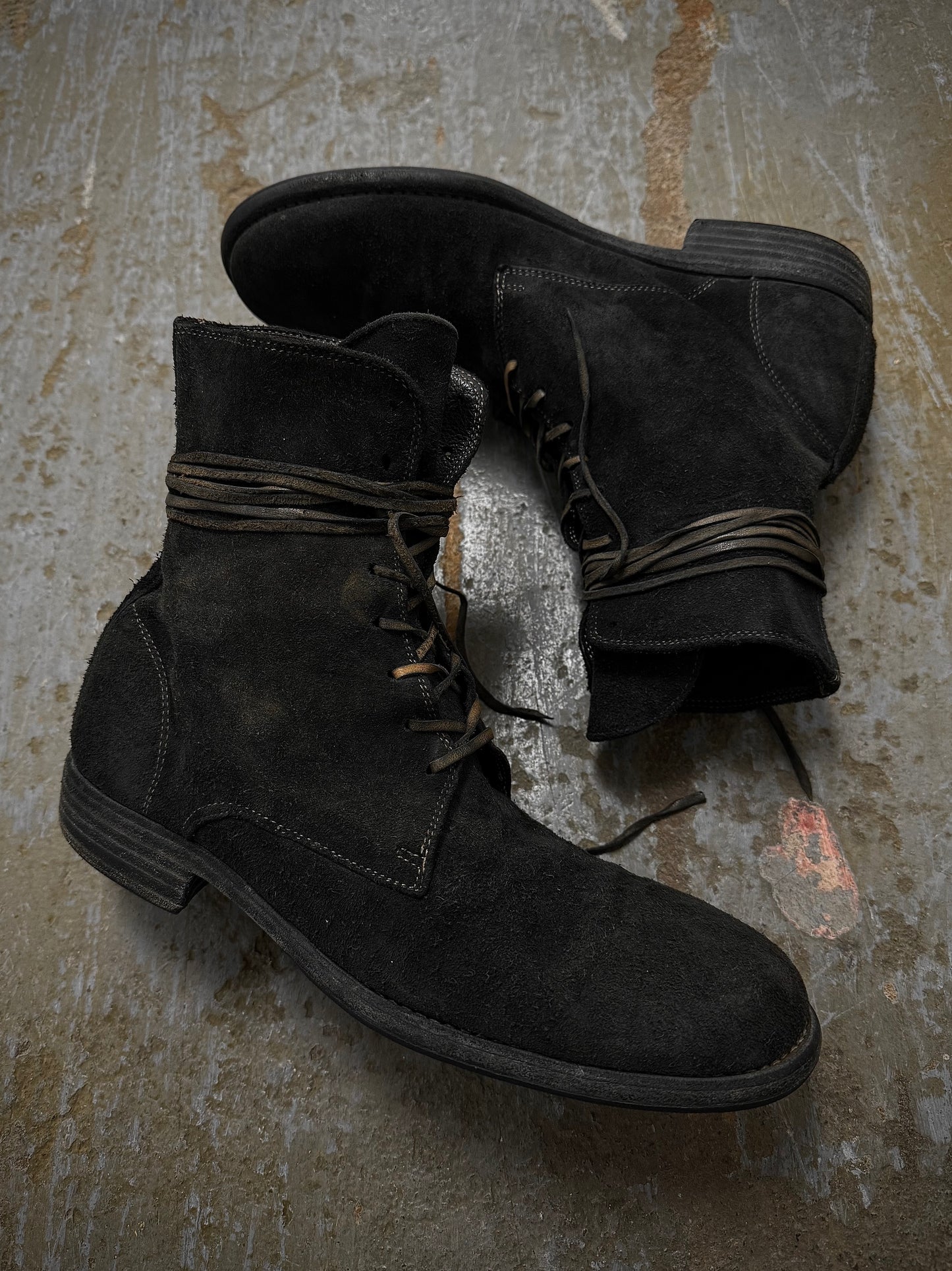 Guidi '995' Full-grain Reverse Baby Buffalo Leather Lace-up Boots | Archive Fashion Toronto