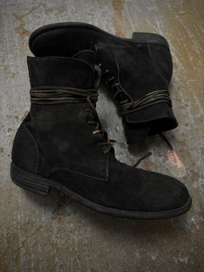 Guidi '995' Full-grain Reverse Baby Buffalo Leather Lace-up Boots detail | DRIEW GARMENTS