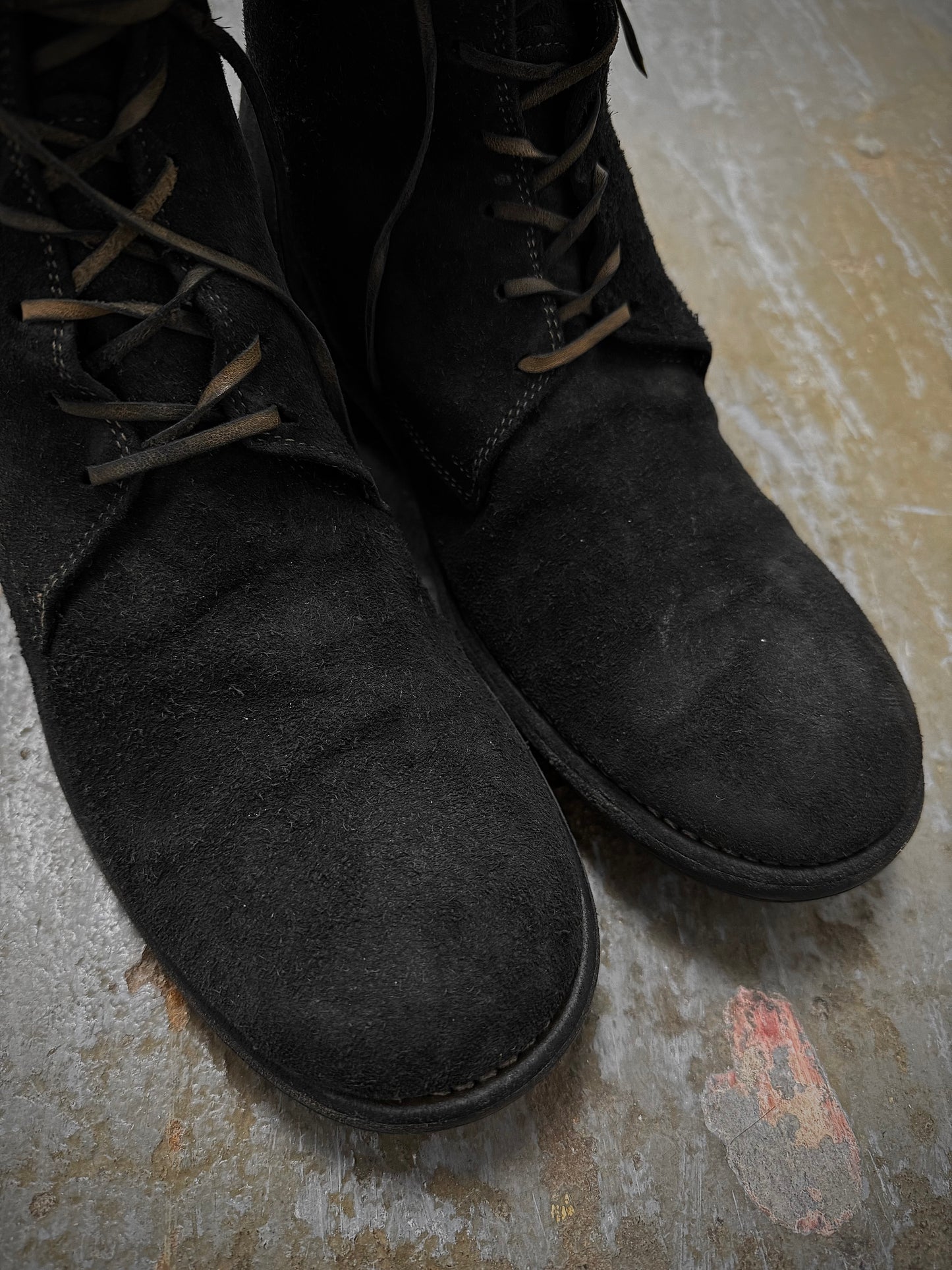 Guidi '995' Full-grain Reverse Baby Buffalo Leather Lace-up Boots detail | DRIEW GARMENTS