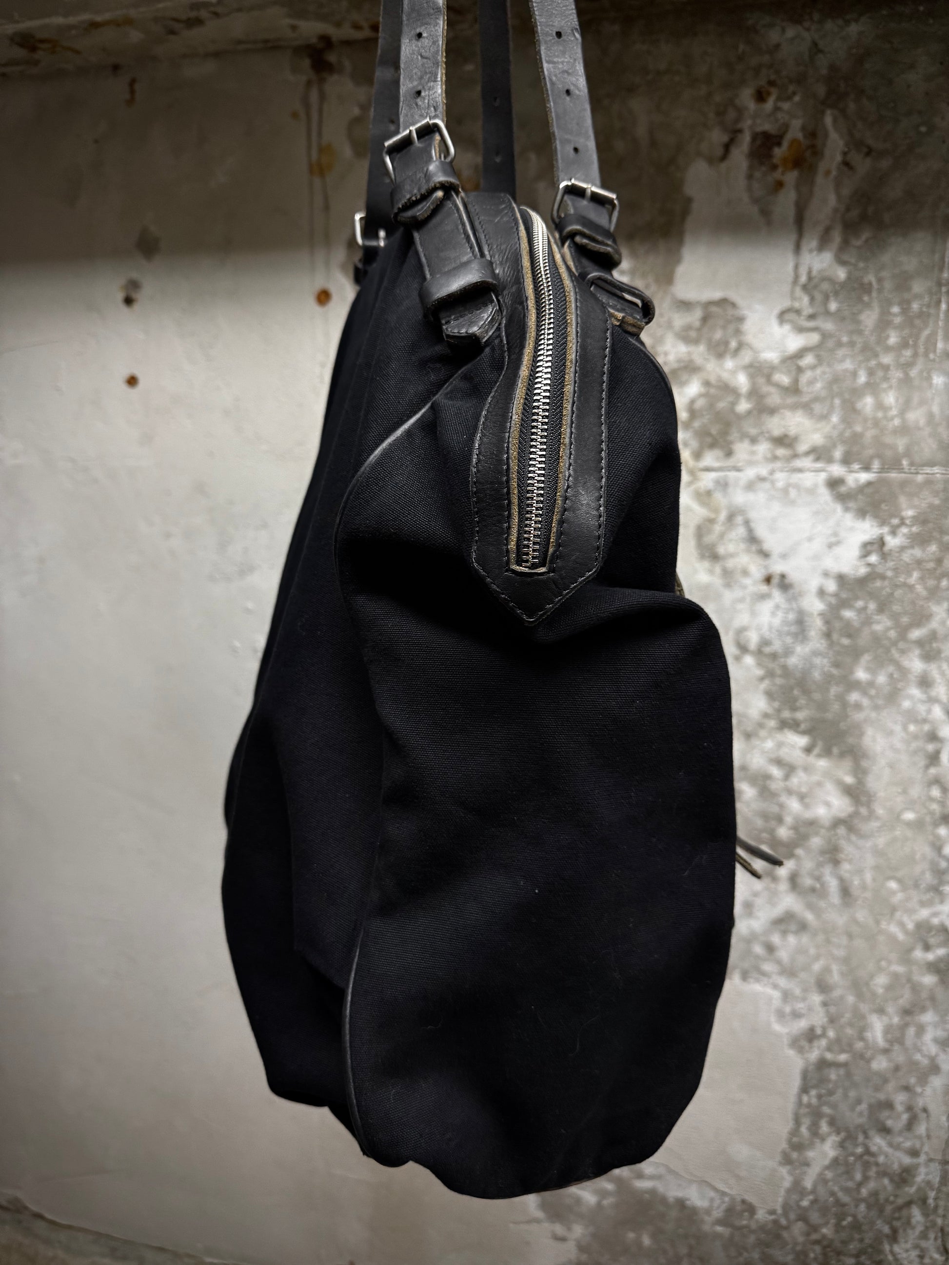 Dries Van Noten Early 00s Multi-Zip Duck Canvas Bag detail | DRIEW GARMENTS