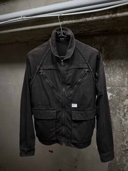 Undercover SS11 "UNDERMAN" Light Grey Herringbone Military Shirt Jacket | Archive Fashion Toronto