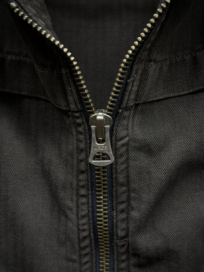Undercover SS11 "UNDERMAN" Light Grey Herringbone Military Shirt Jacket detail | DRIEW GARMENTS