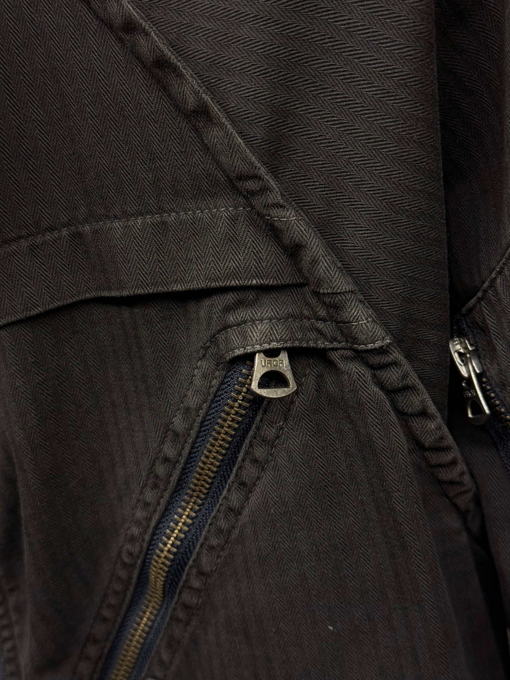 Undercover SS11 "UNDERMAN" Light Grey Herringbone Military Shirt Jacket detail | DRIEW GARMENTS