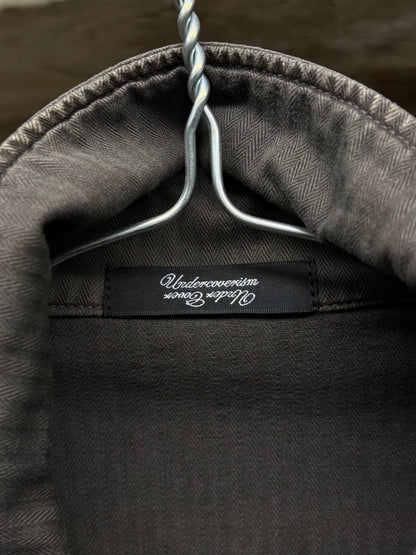 UNDERCOVER SS11 "UNDERMAN" Light Grey Herringbone Military Shirt Jacket