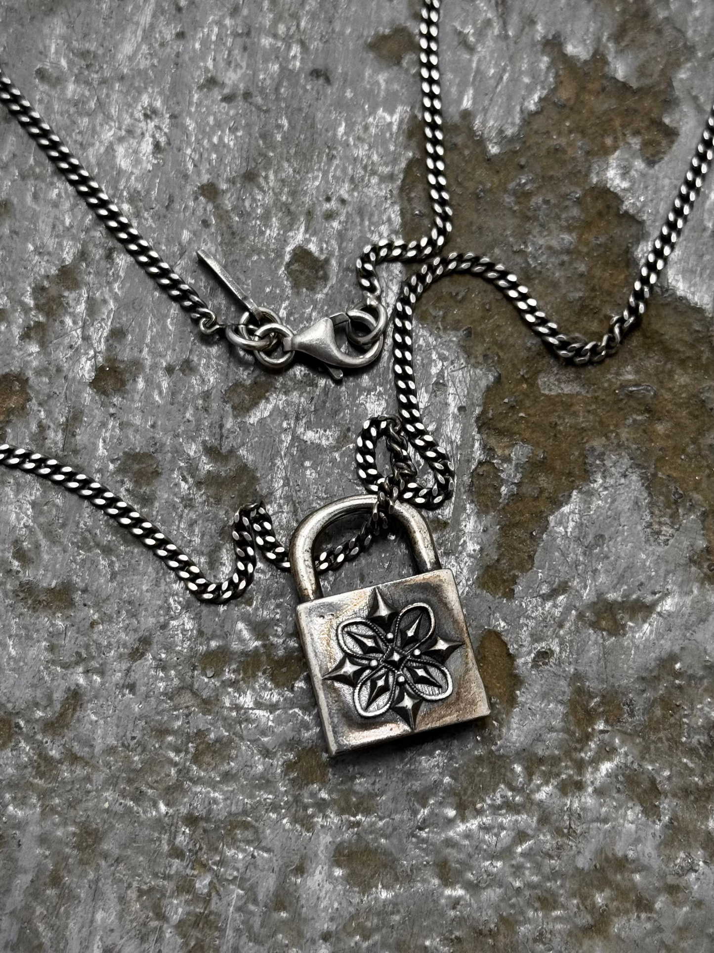 Emanuele Bicocchi .925 Silver Padlock Pendant Chain Necklace | Archive Fashion Toronto