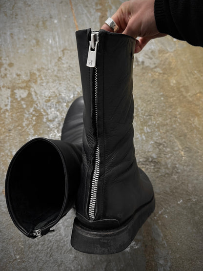the last conspiracy AW20 'TLC1471' Back Zip Calf Leather Boots detail | DRIEW GARMENTS