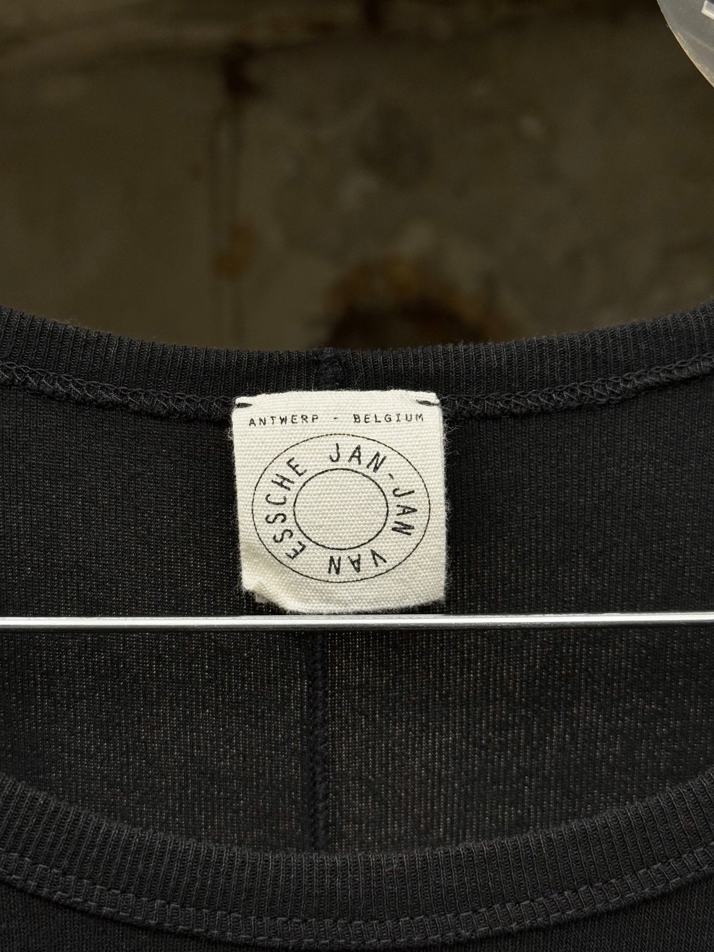 Jan-Jan Van Essche Washi Cotton Rib Knit Oversized Tank Top detail | DRIEW GARMENTS