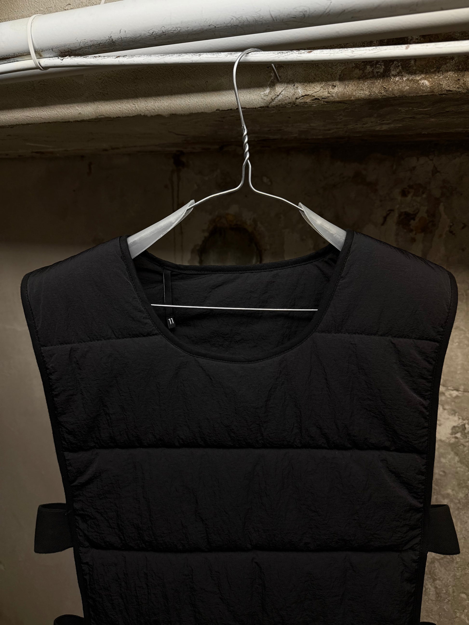 Boris Bidjan Saberi 11 by Boris Bidjan Saberi AW20 PrimaLoft Crinkled Nylon Padded Vest detail | DRIEW GARMENTS