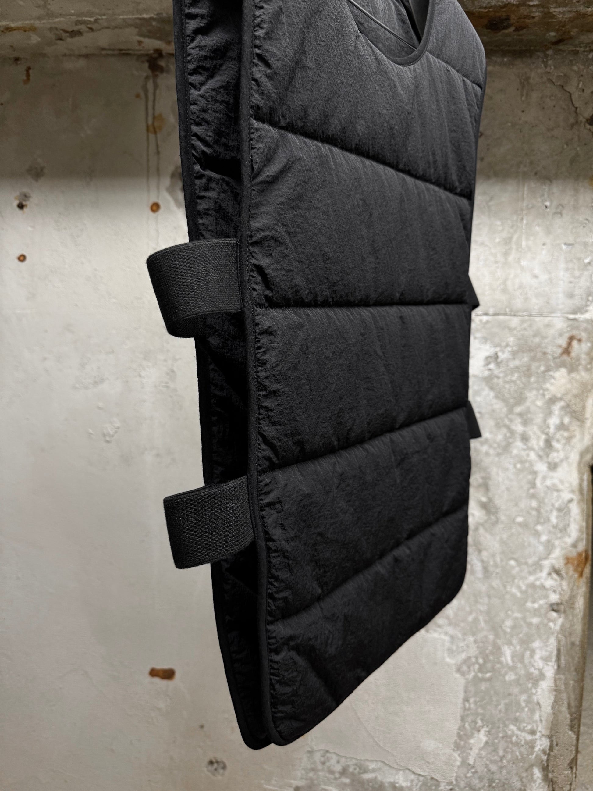Boris Bidjan Saberi 11 by Boris Bidjan Saberi AW20 PrimaLoft Crinkled Nylon Padded Vest detail | DRIEW GARMENTS