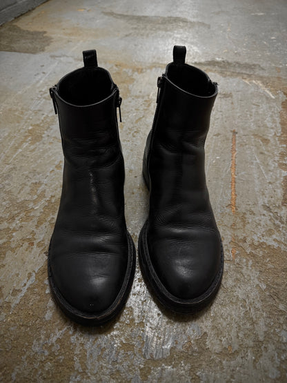 Ann Demeulemeester AW20 Dual Side Zipper Cow Leather Boots detail | DRIEW GARMENTS