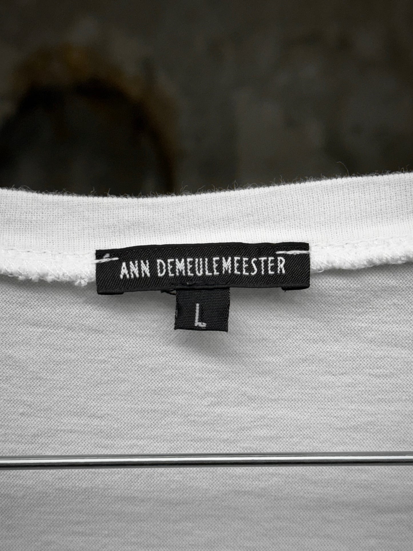 Ann Demeulemeester SS18 Floral "A" White Floral Graphic T-shirt