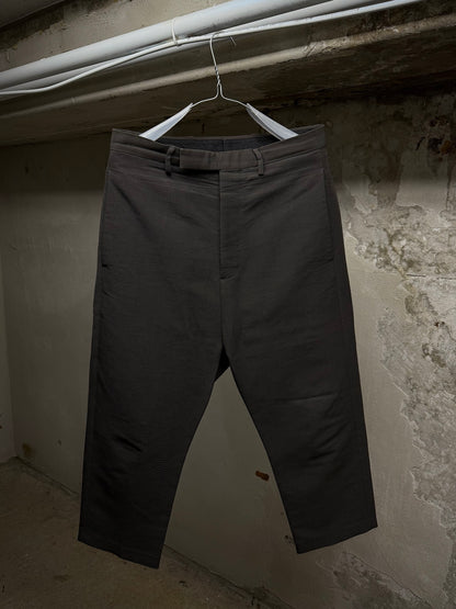 Rick Owens SS18 "DIRT" DARK DUST Striped Drop-crotch Sarouel Pants