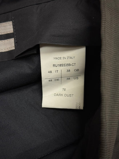 Rick Owens SS18 "DIRT" DARK DUST Striped Drop-crotch Sarouel Pants