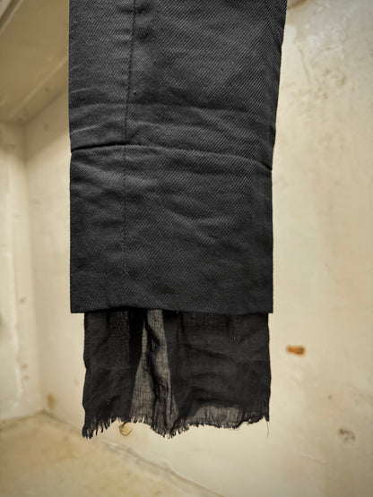 Ann Demeulemeester 2010s Button Adjustor Split Hem Pants