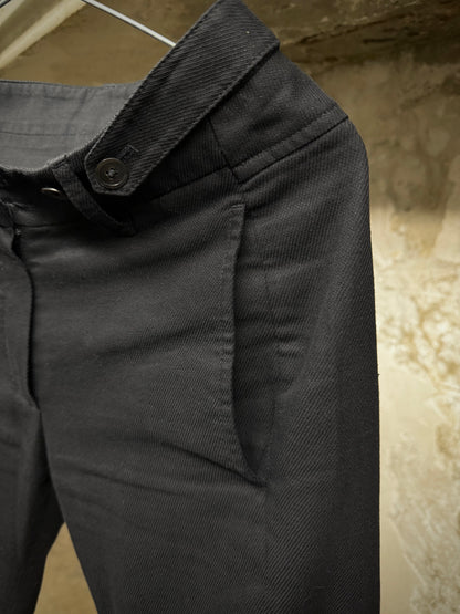 Ann Demeulemeester 2010s Button Adjustor Split Hem Pants