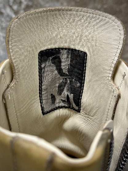 Rick Owens SS23 “EDFU” Transparent Leather High Top Ramones Sneakers