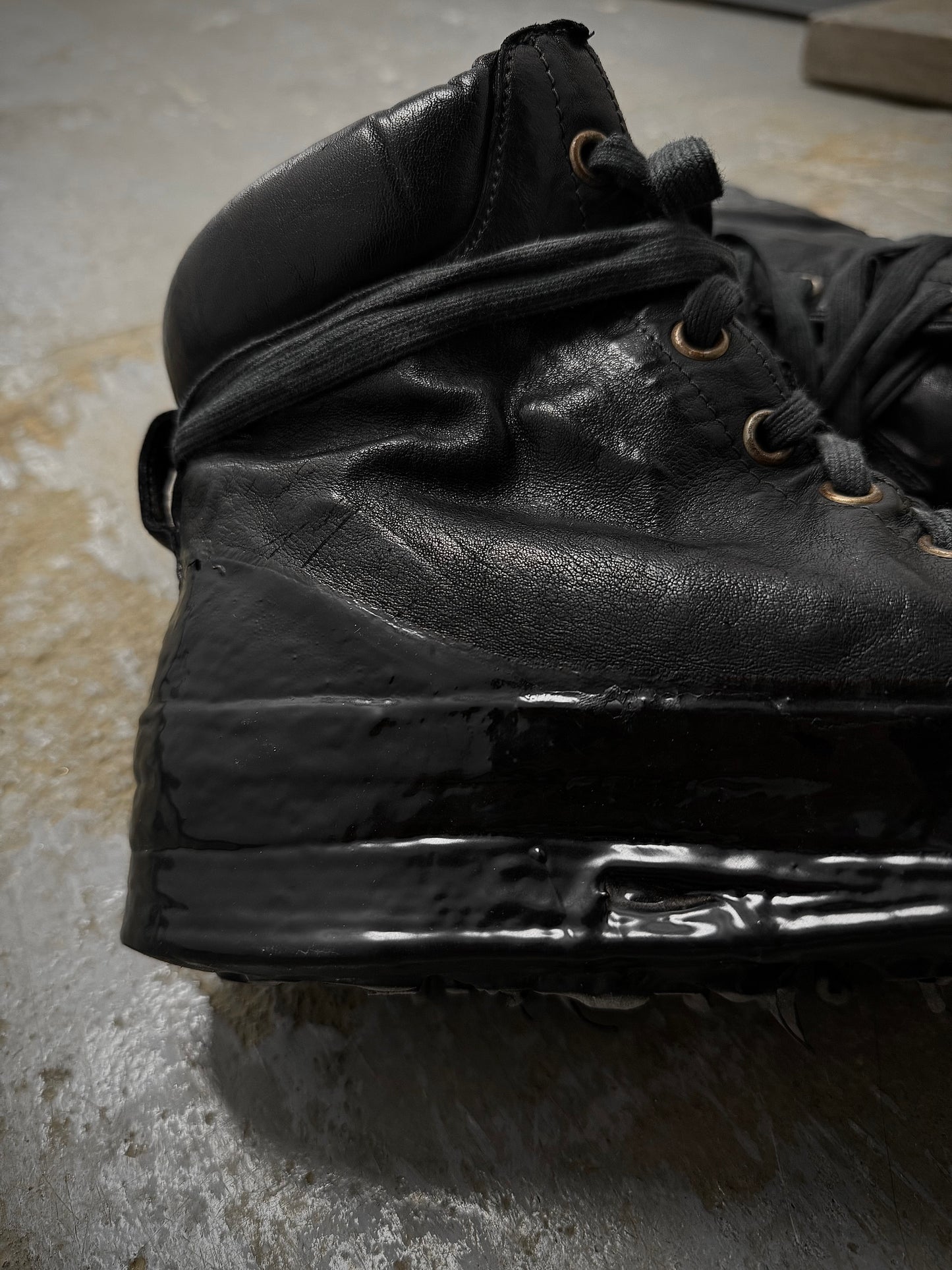 Carol Christian Poell ‘AM/2685C ROOMS-PTC/010’ Object-dyed Kangaroo Leather Drip Sneakers