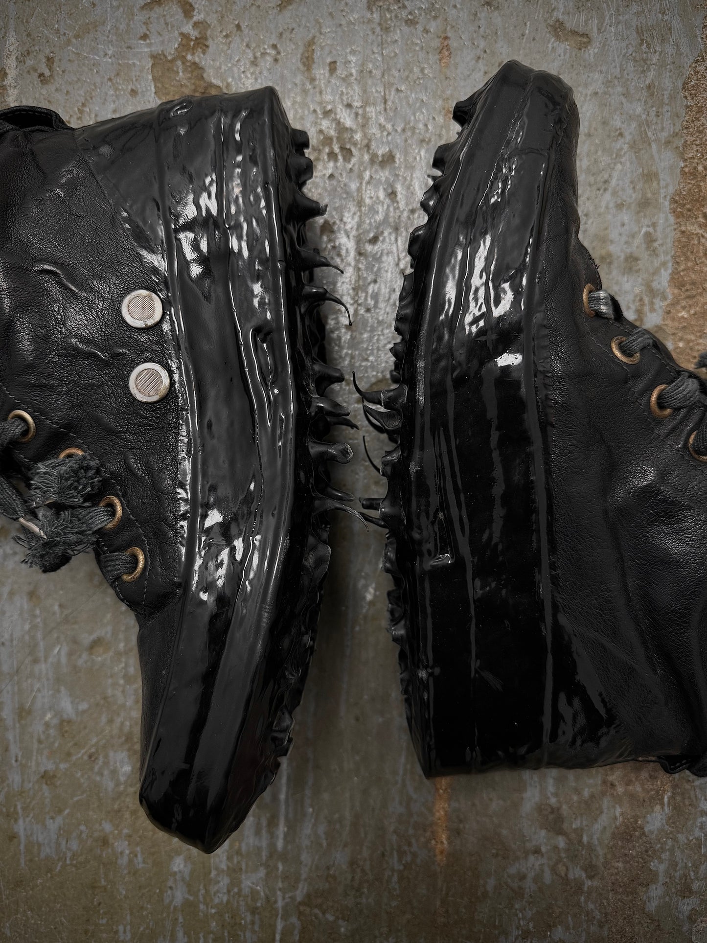 Carol Christian Poell ‘AM/2685C ROOMS-PTC/010’ Object-dyed Kangaroo Leather Drip Sneakers