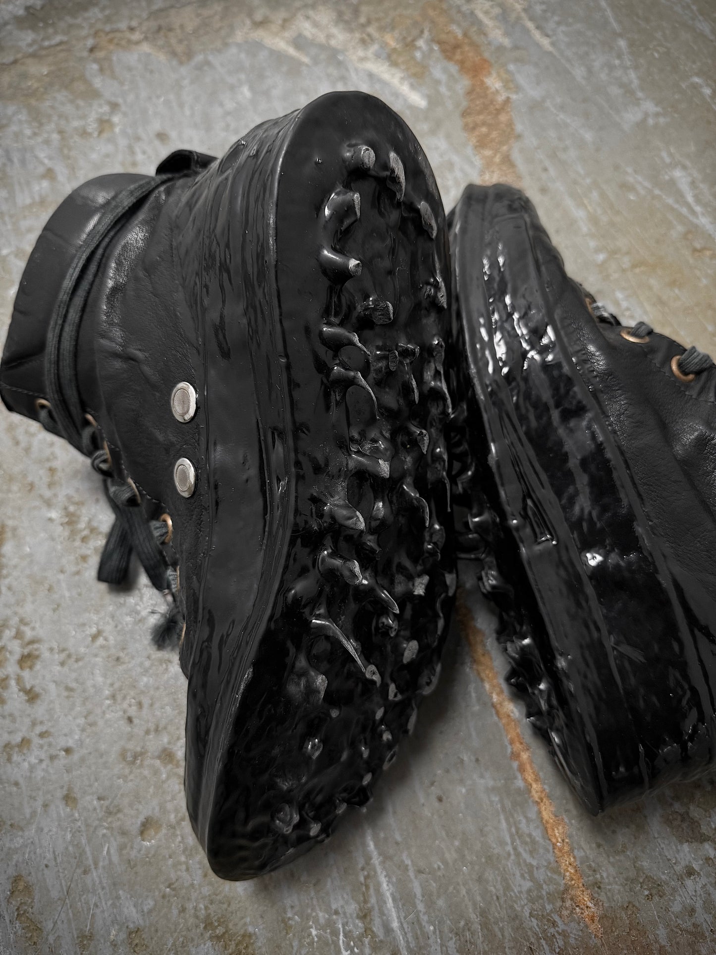 Carol Christian Poell ‘AM/2685C ROOMS-PTC/010’ Object-dyed Kangaroo Leather Drip Sneakers
