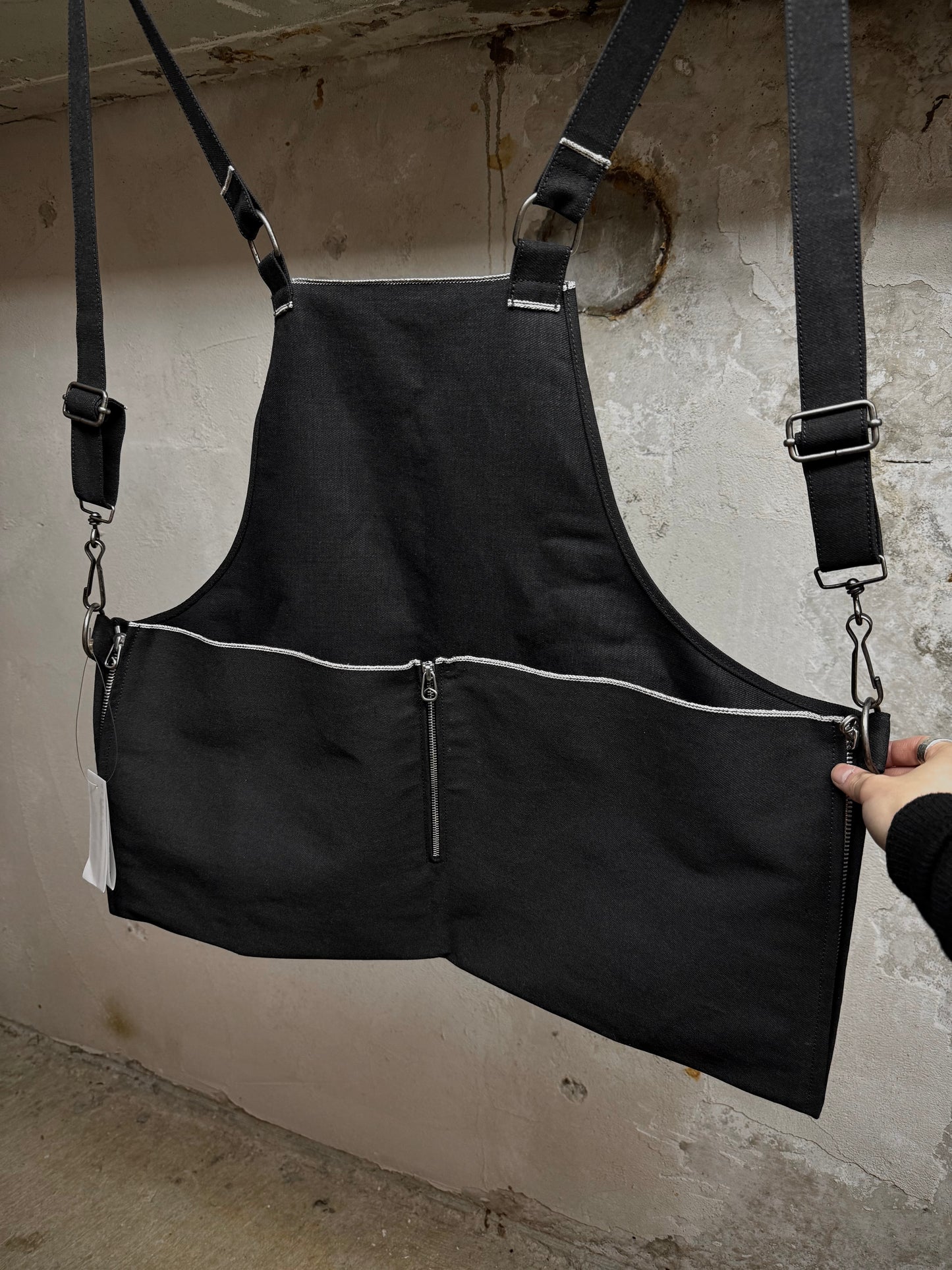 DEEPTI Collection °025-026 'V–154 LAW-96L' Reflective Selvedge Denim Apron Vest