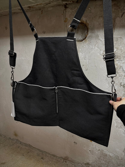 DEEPTI Collection °025-026 'V–154 LAW-96L' Reflective Selvedge Denim Apron Vest