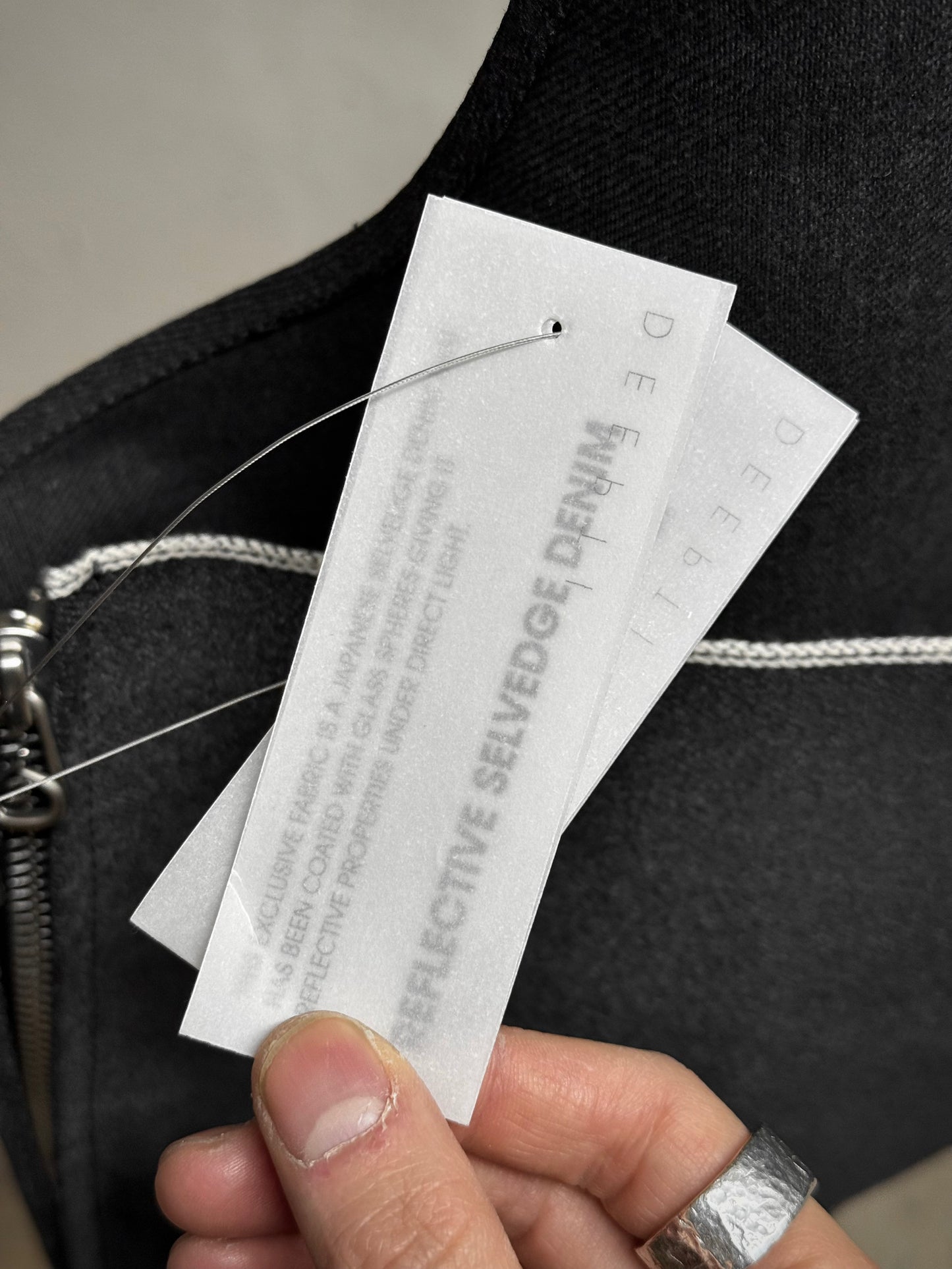DEEPTI Collection °025-026 'V–154 LAW-96L' Reflective Selvedge Denim Apron Vest