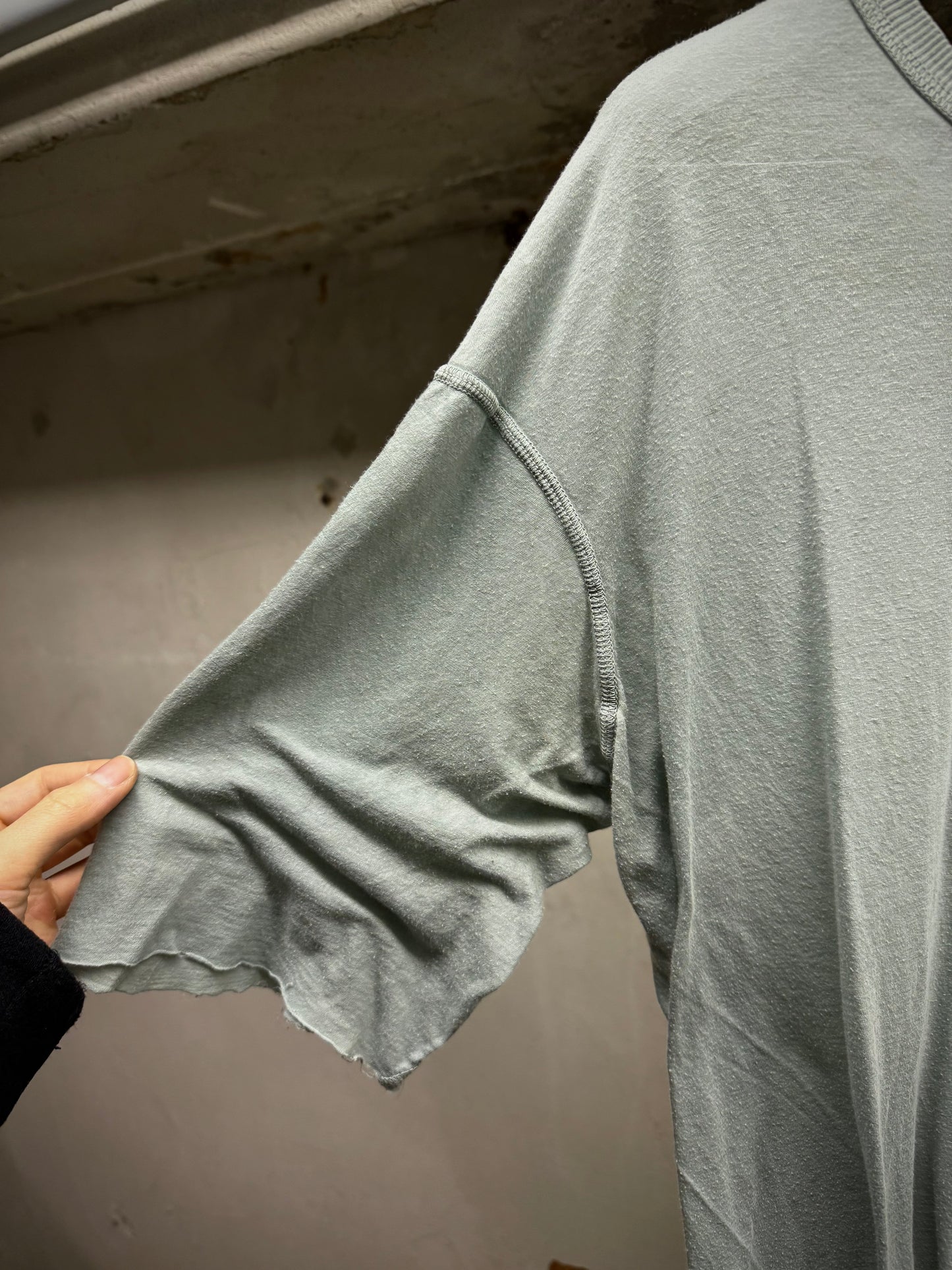 Boris Bidjan Saberi AW19 ‘TS2. TF’ Patina Blue Obejct-dyed T-shirt