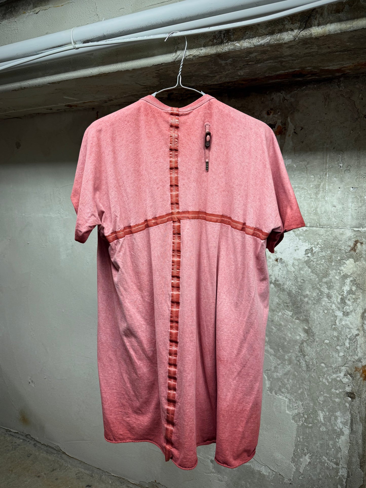 Boris Bidjan Saberi SS23 'TS. ONE PIECE ST RF F035' Tape Seam Pink Object-dyed T-shirt