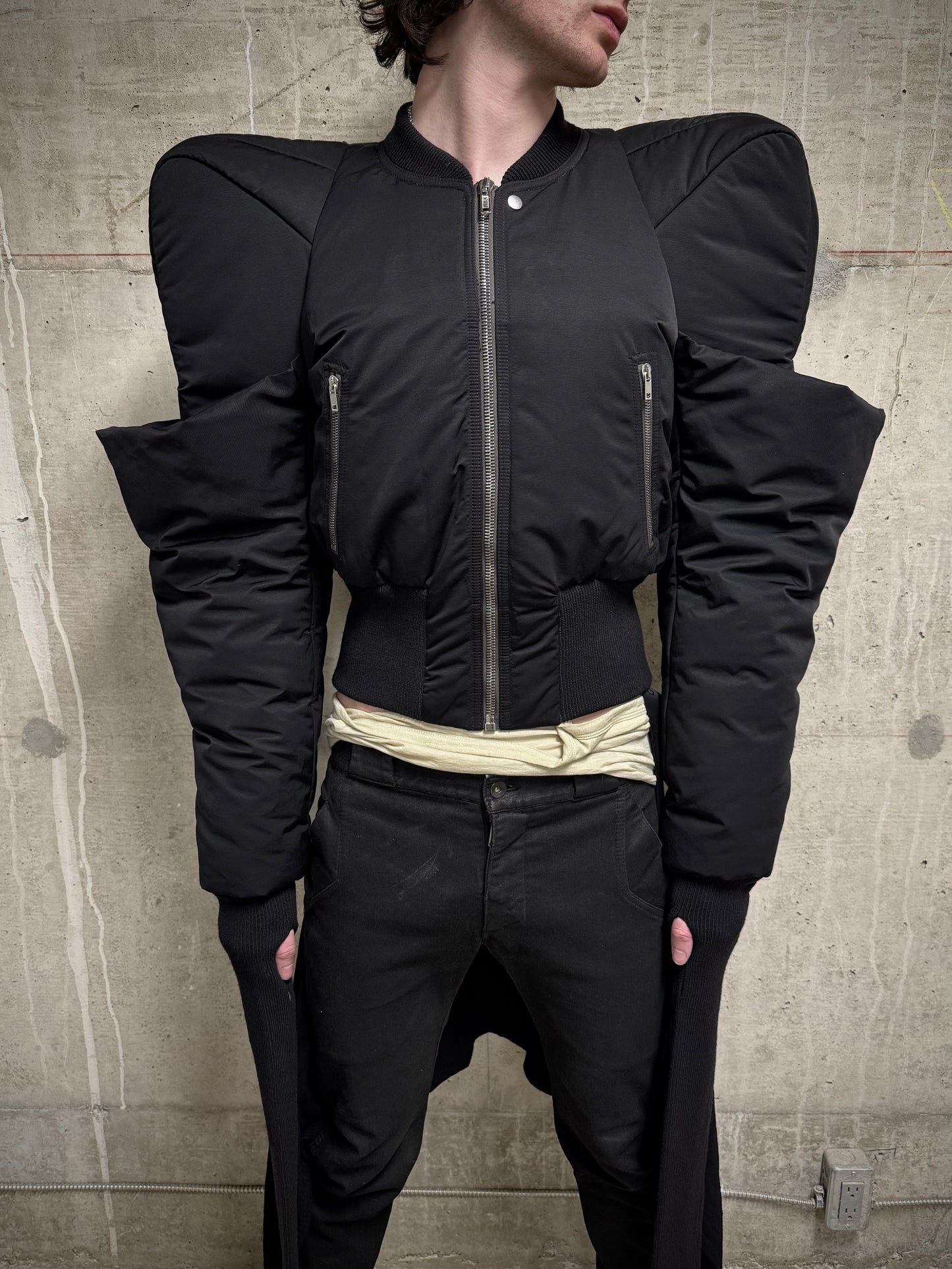 Rick Owens AW22 "STROBE" Alice Kunst Down Bomber Jacket